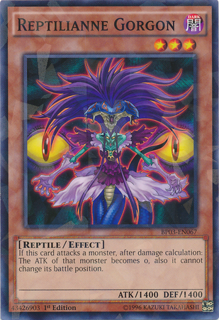 Reptilianne Gorgon [BP03-EN067] Shatterfoil Rare | Game Master's Emporium (The New GME)