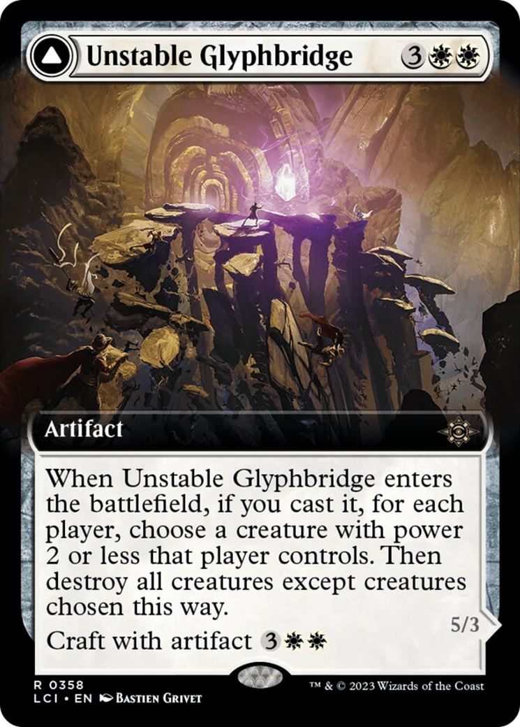 Unstable Glyphbridge // Sandswirl Wanderglyph (Extended Art) [The Lost Caverns of Ixalan] | Game Master's Emporium (The New GME)