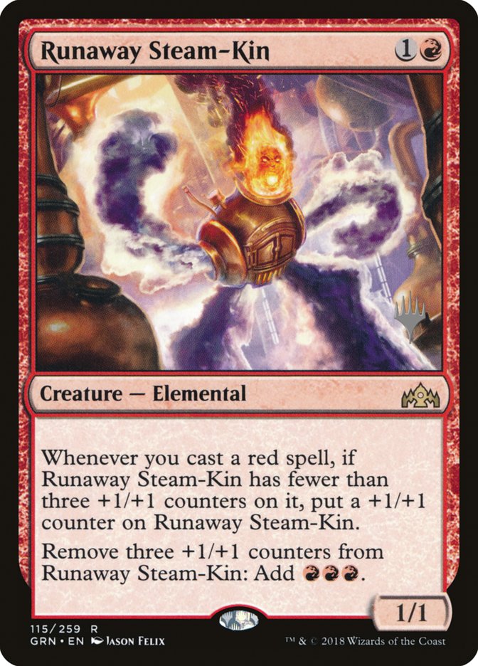 Runaway Steam-Kin (Promo Pack) [Guilds of Ravnica Promos] | Game Master's Emporium (The New GME)