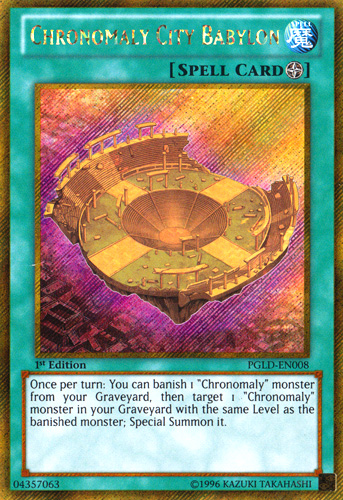 Chronomaly City Babylon [PGLD-EN008] Gold Secret Rare | Game Master's Emporium (The New GME)