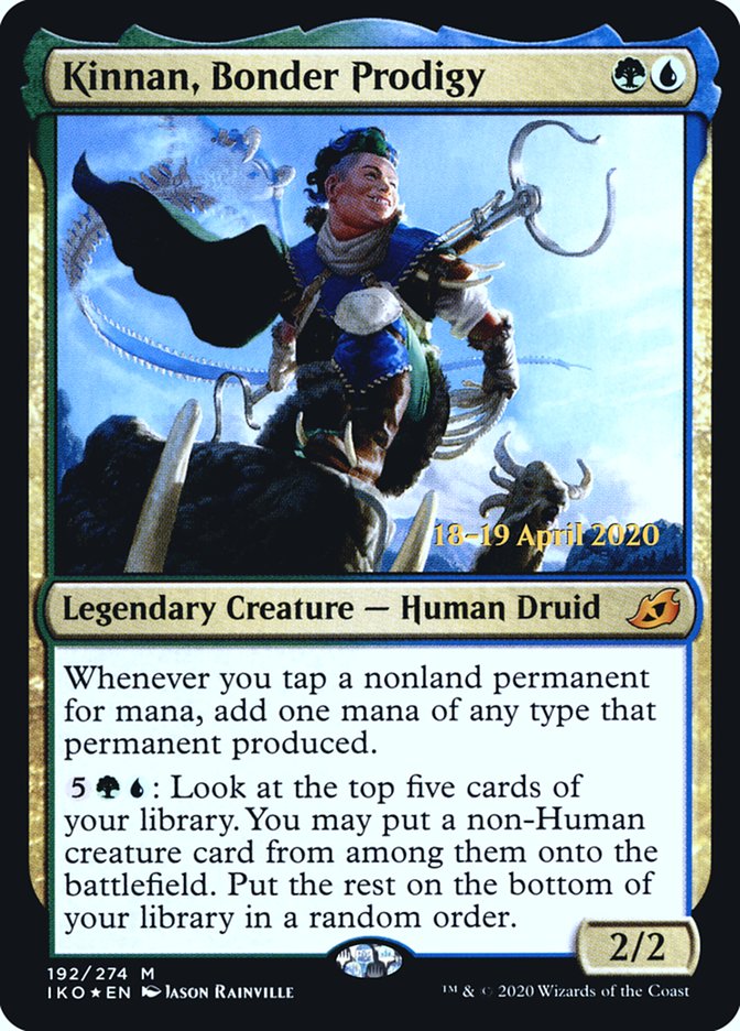 Kinnan, Bonder Prodigy [Ikoria: Lair of Behemoths Prerelease Promos] | Game Master's Emporium (The New GME)