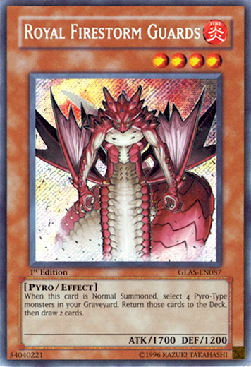 Royal Firestorm Guards [GLAS-EN087] Secret Rare | Game Master's Emporium (The New GME)