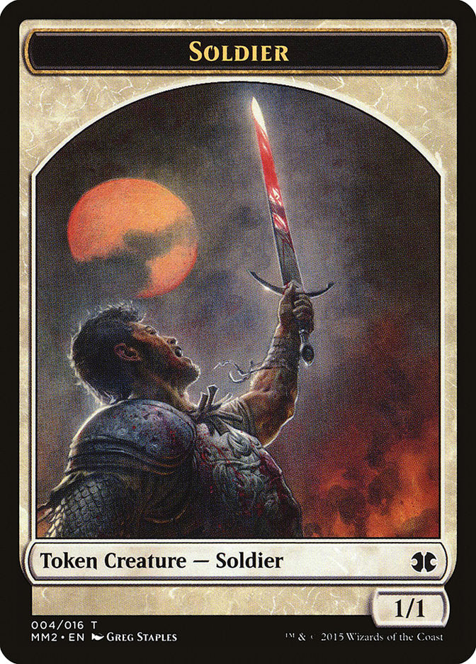 Soldier Token [Modern Masters 2015 Tokens] | Game Master's Emporium (The New GME)