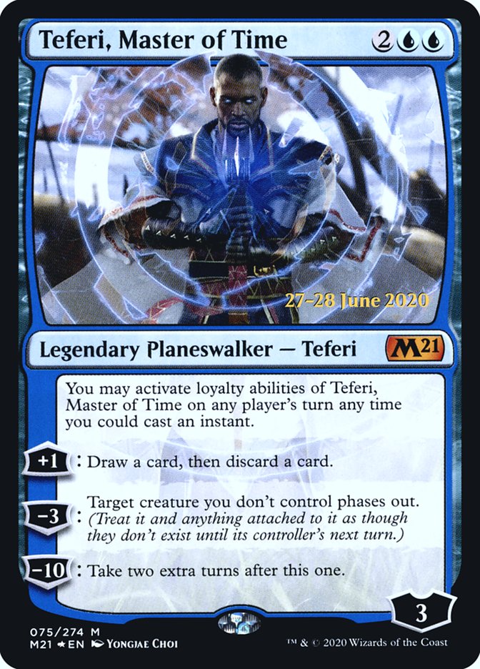 Teferi, Master of Time (75) [Core Set 2021 Prerelease Promos] | Game Master's Emporium (The New GME)