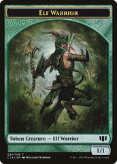 Elephant // Elf Warrior Double-Sided Token [Commander 2014 Tokens] | Game Master's Emporium (The New GME)
