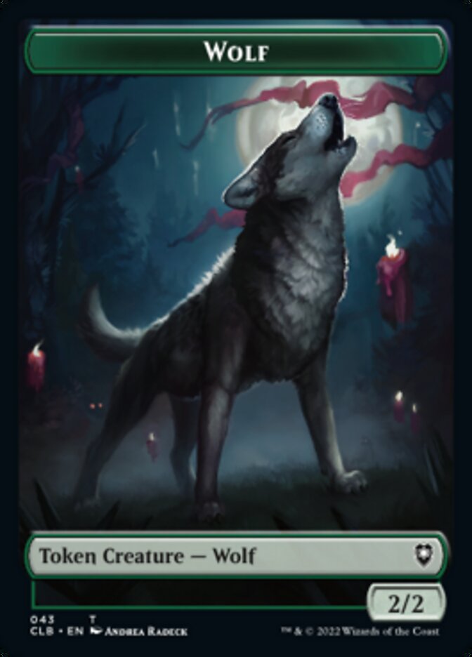 Wolf // Insect Double-Sided Token [Commander Legends: Battle for Baldur's Gate Tokens] | Game Master's Emporium (The New GME)