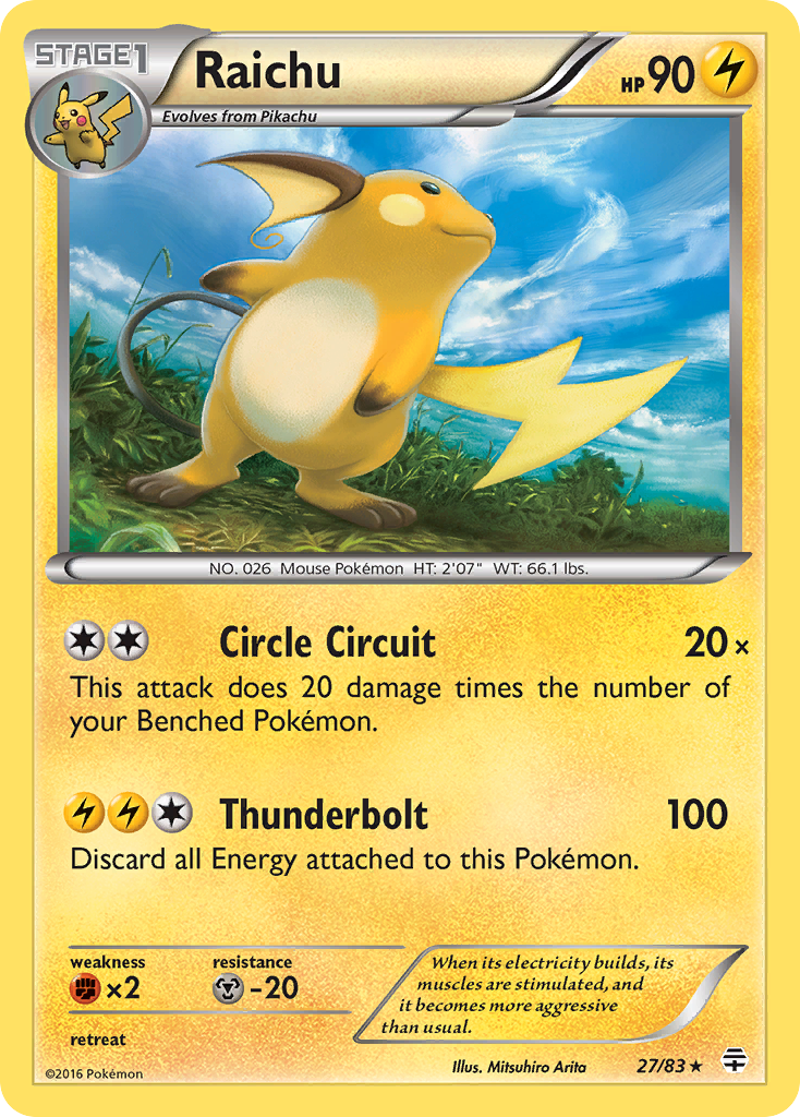 Raichu (27/83) [XY: Generations] | Game Master's Emporium (The New GME)