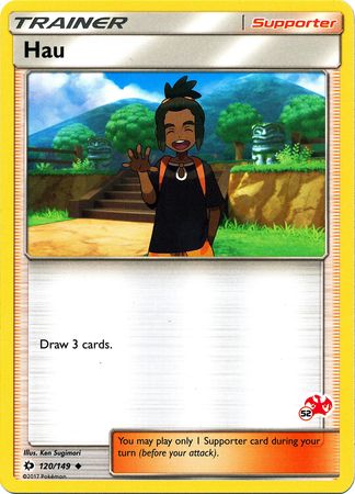 Hau (120/149) (Charizard Stamp #52) [Battle Academy 2020] | Game Master's Emporium (The New GME)