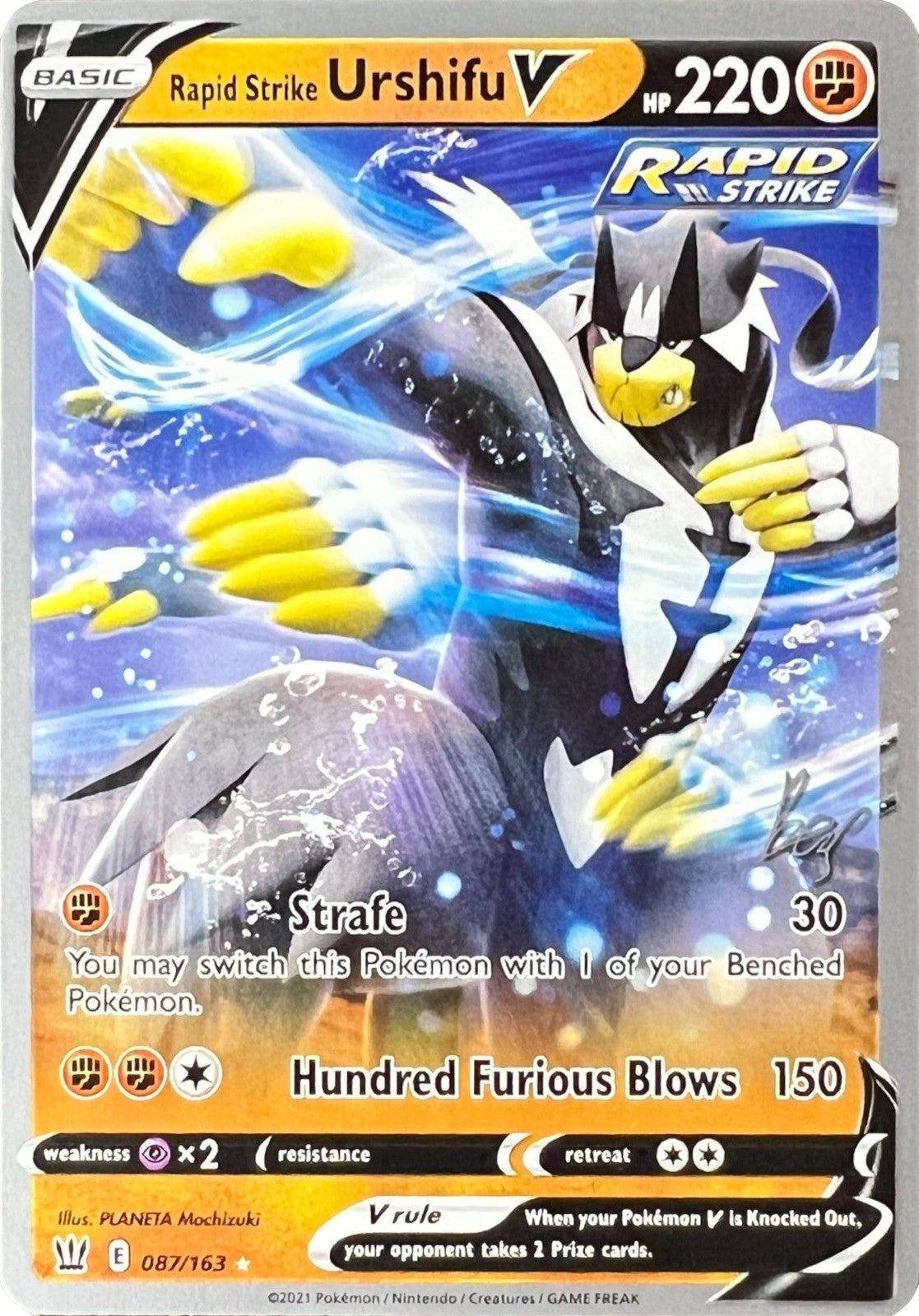 Rapid Strike Urshifu V (087/163) (Cheryl Again - Sebastian Lashmet) [World Championships 2022] | Game Master's Emporium (The New GME)