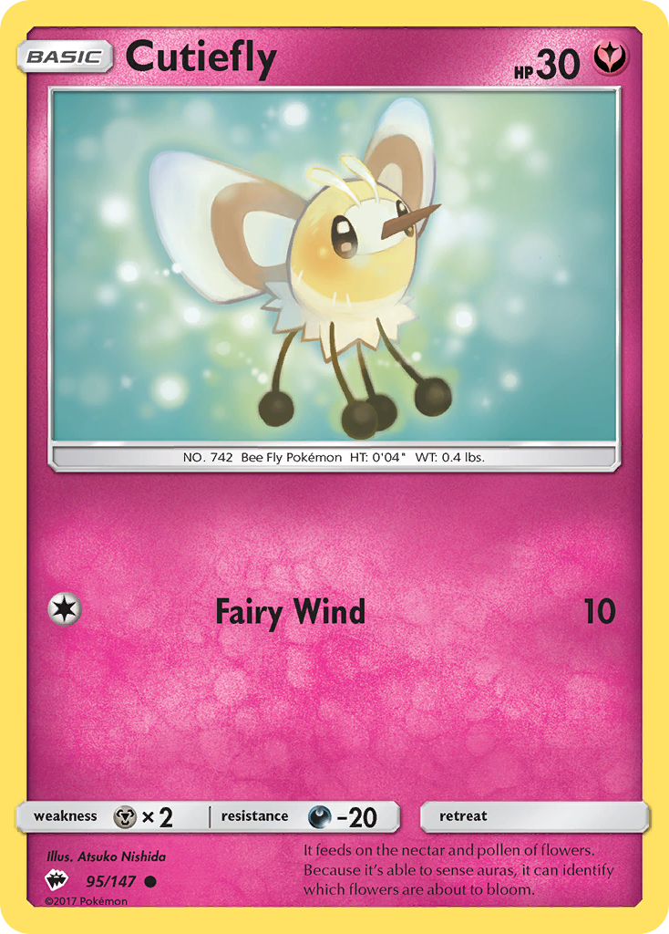 Cutiefly (95/147) [Sun & Moon: Burning Shadows] | Game Master's Emporium (The New GME)