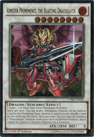 Ignister Prominence, the Blasting Dracoslayer [CORE-EN050] Ultimate Rare | Game Master's Emporium (The New GME)