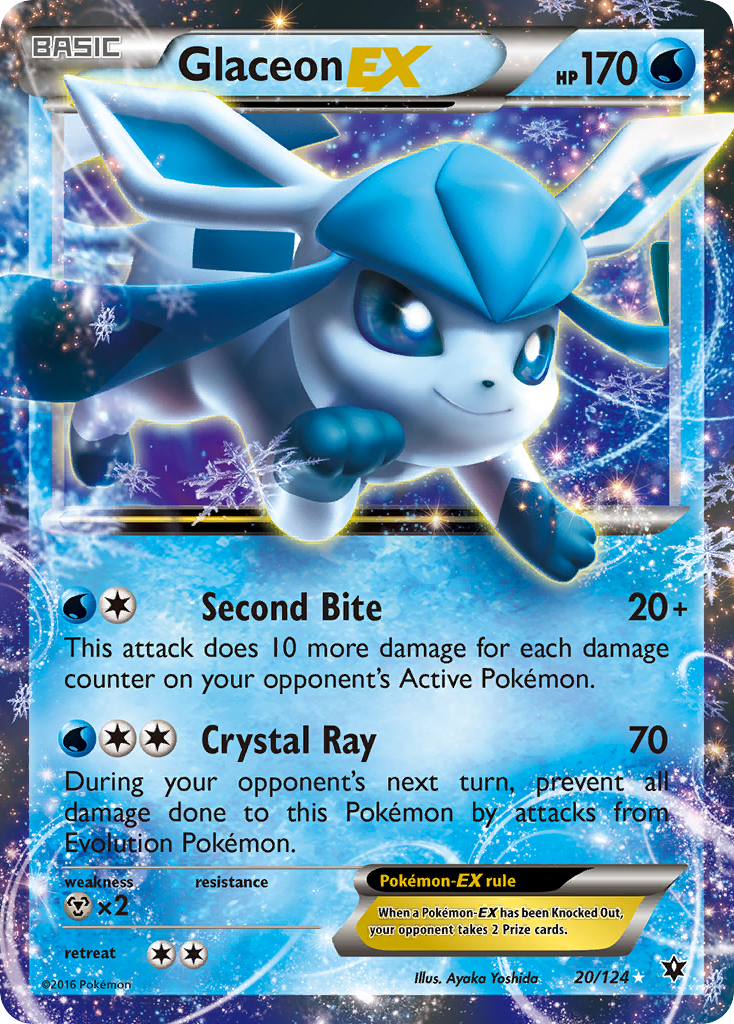 Glaceon EX (20/124) [XY: Fates Collide] | Game Master's Emporium (The New GME)