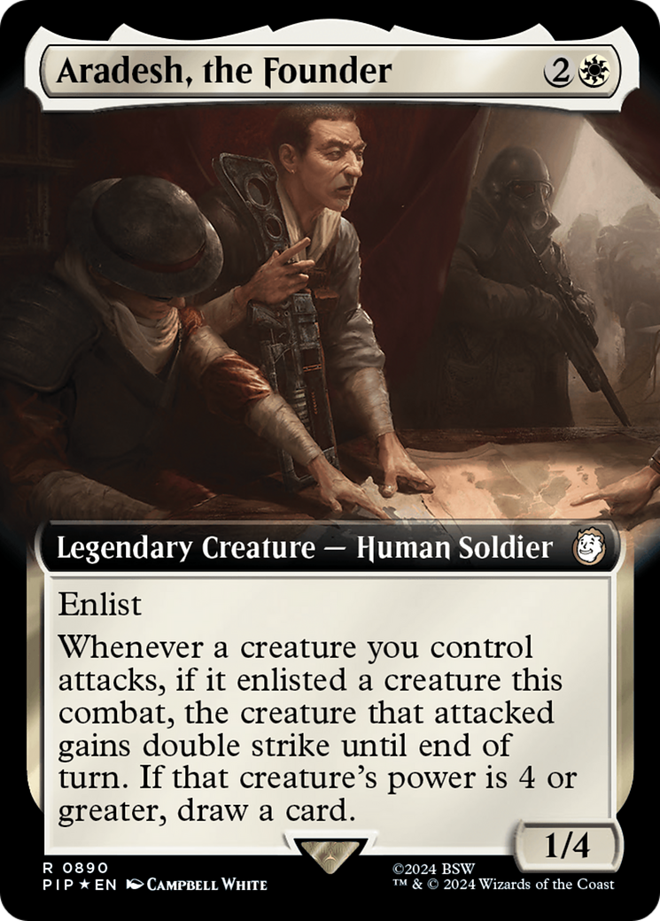 Aradesh, the Founder (Extended Art) (Surge Foil) [Fallout] | Game Master's Emporium (The New GME)