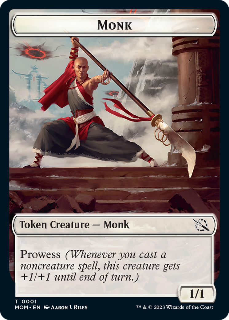 Monk // Kraken Double-Sided Token [March of the Machine Tokens] | Game Master's Emporium (The New GME)