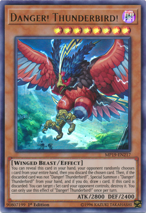 Danger! Thunderbird! [MP19-EN217] Ultra Rare | Game Master's Emporium (The New GME)