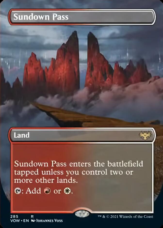 Sundown Pass (Borderless Alternate Art) [Innistrad: Crimson Vow] | Game Master's Emporium (The New GME)