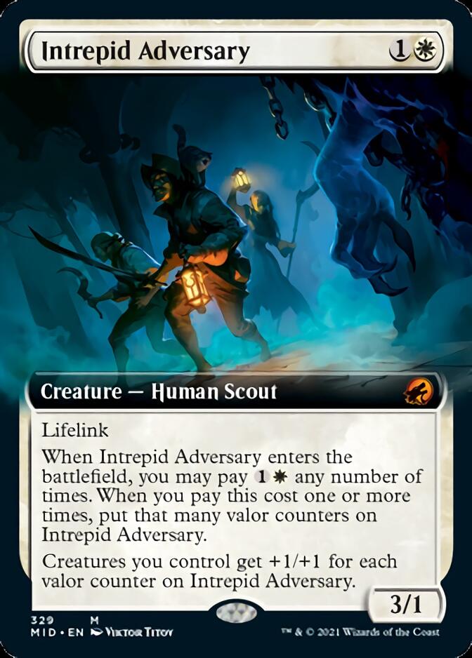 Intrepid Adversary (Extended Art) [Innistrad: Midnight Hunt] | Game Master's Emporium (The New GME)