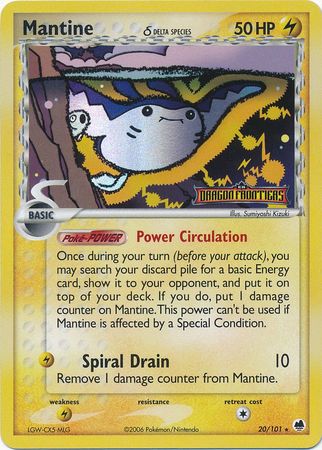 Mantine (20/101) (Delta Species) (Stamped) [EX: Dragon Frontiers] | Game Master's Emporium (The New GME)