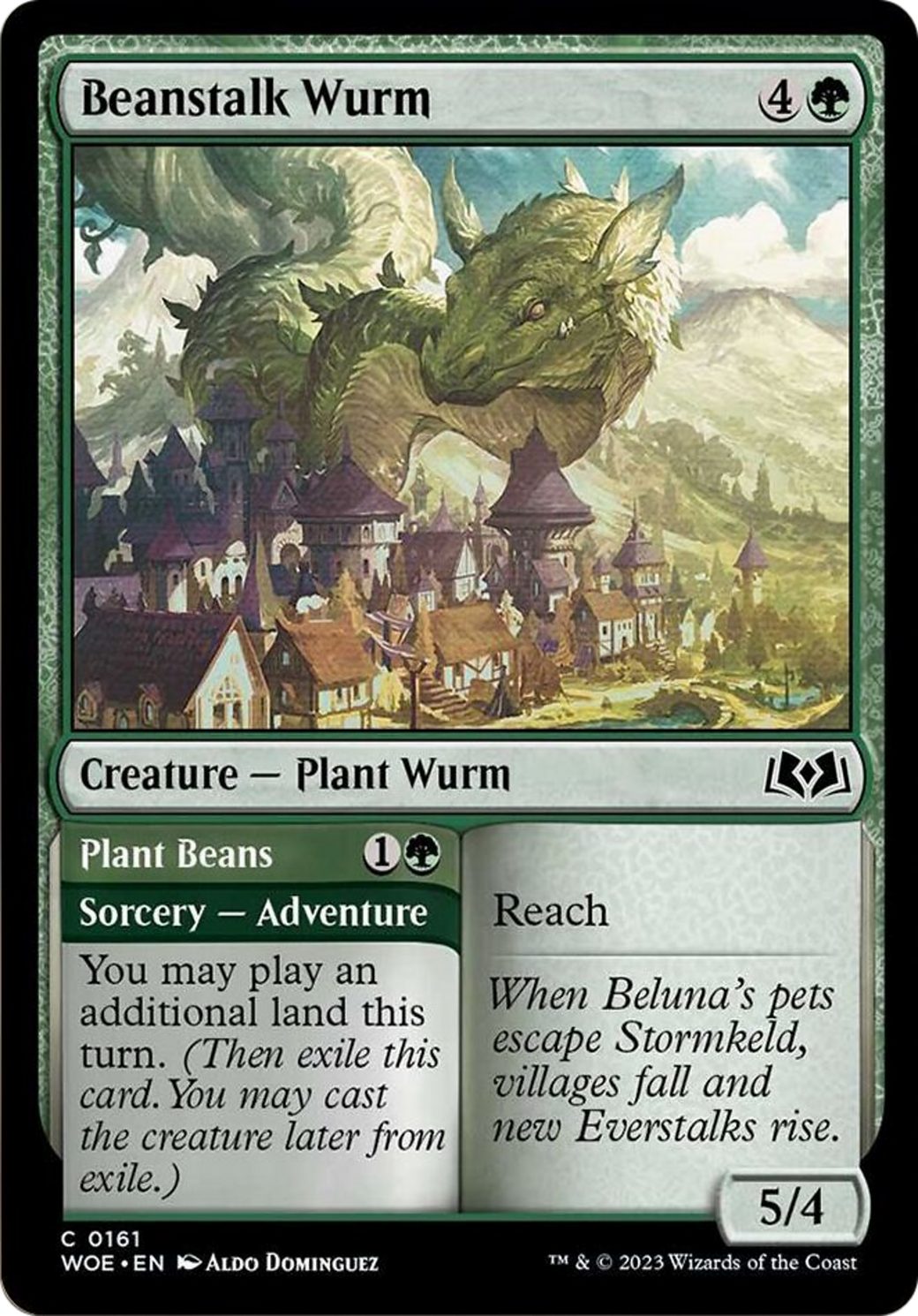 Beanstalk Wurm // Plant Beans [Wilds of Eldraine] | Game Master's Emporium (The New GME)