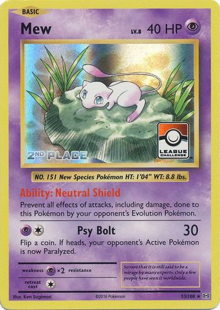 Mew (53/108) (League Promo 2nd Place) [XY: Evolutions] | Game Master's Emporium (The New GME)