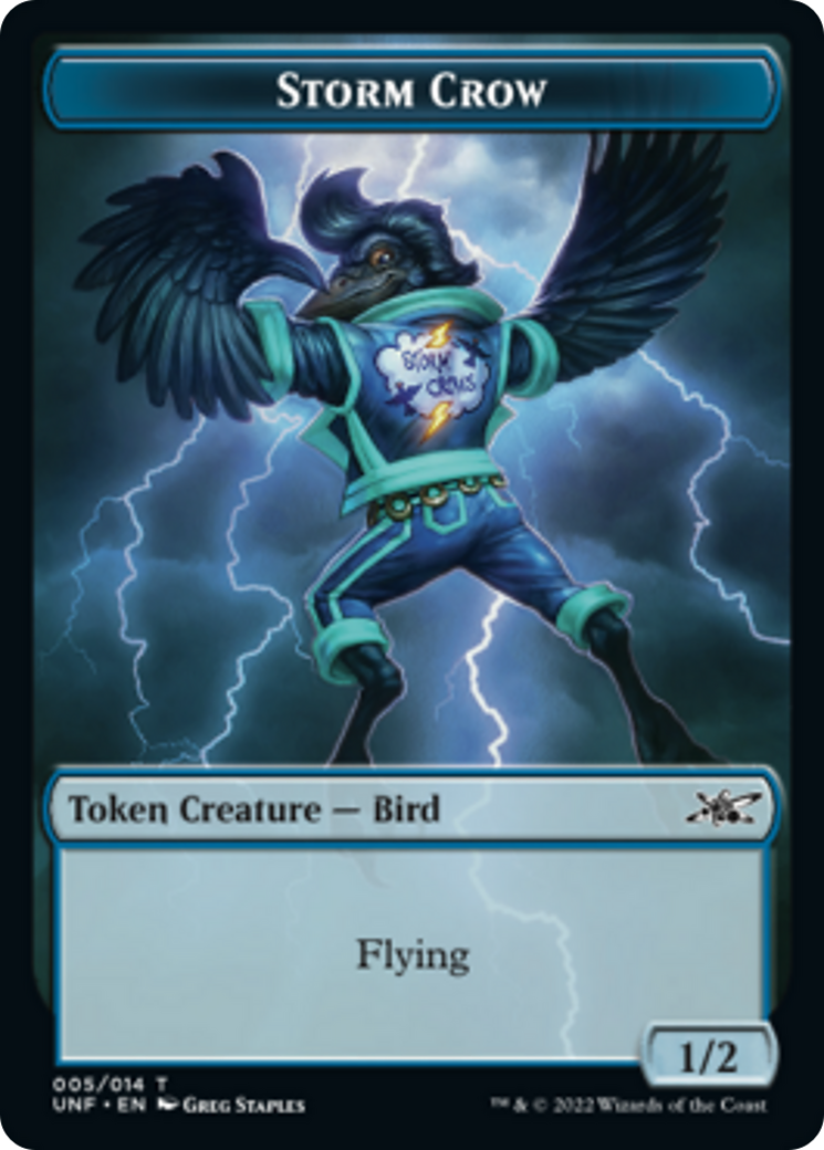 Zombie Employee // Storm Crow Double-Sided Token [Unfinity Tokens] | Game Master's Emporium (The New GME)