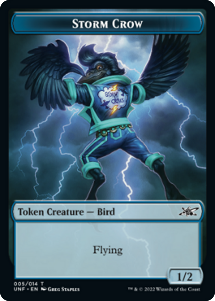Cat // Storm Crow Double-Sided Token [Unfinity Tokens] | Game Master's Emporium (The New GME)