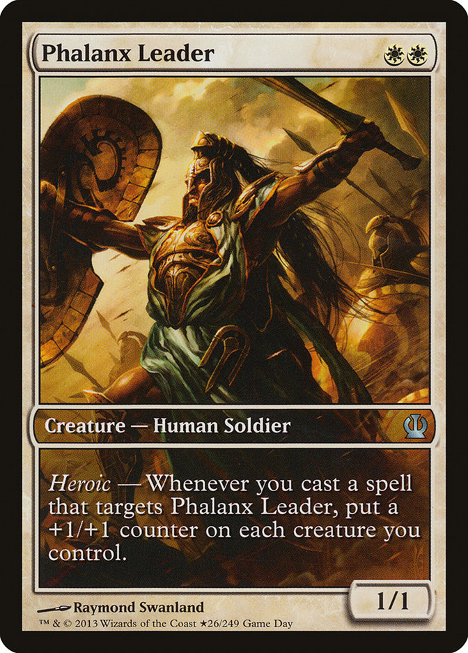 Phalanx Leader (Game Day) (Extended Art) [Theros Promos] | Game Master's Emporium (The New GME)