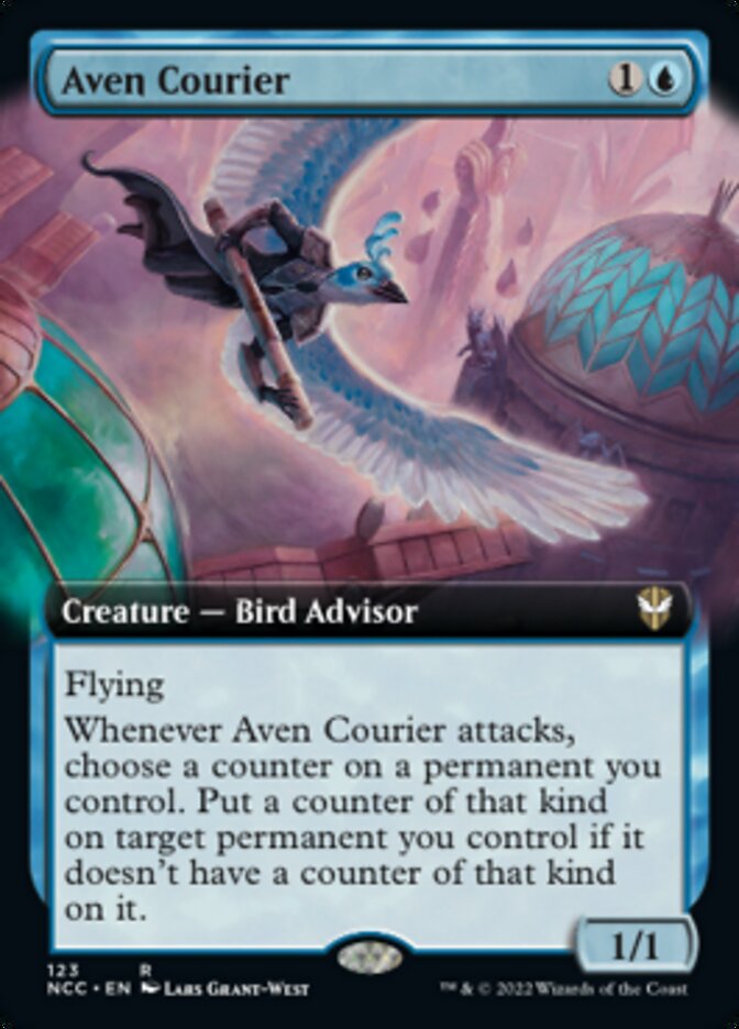 Aven Courier (Extended Art) [Streets of New Capenna Commander] | Game Master's Emporium (The New GME)