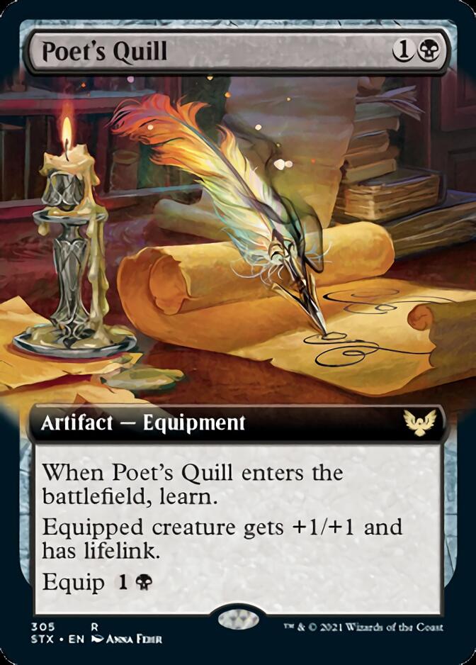 Poet's Quill (Extended Art) [Strixhaven: School of Mages] | Game Master's Emporium (The New GME)