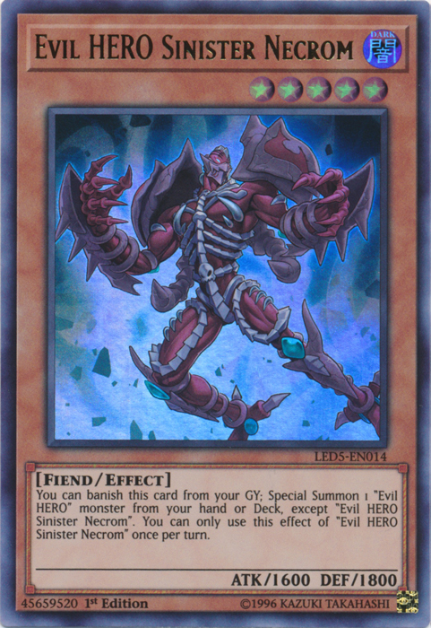 Evil Hero Sinister Necrom [LED5-EN014] Ultra Rare | Game Master's Emporium (The New GME)