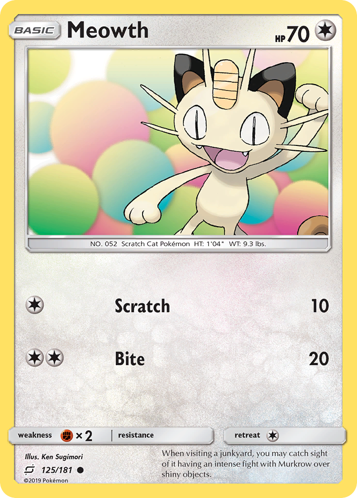 Meowth (125/181) [Sun & Moon: Team Up] | Game Master's Emporium (The New GME)