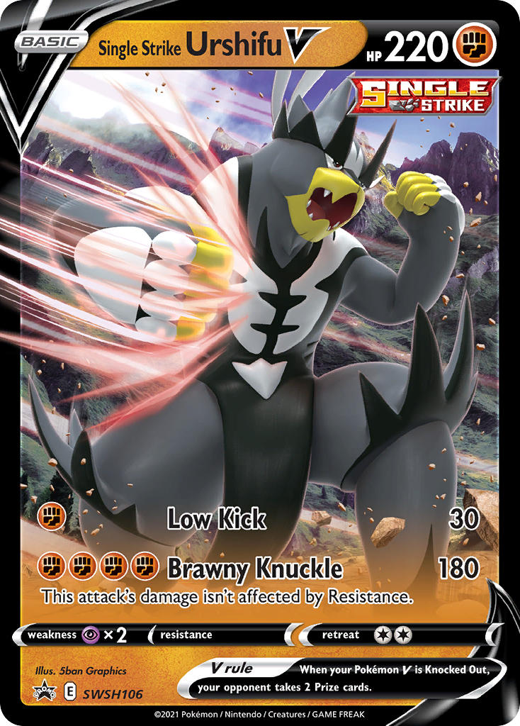 Single Strike Urshifu V (SWSH106) (Jumbo Card) [Sword & Shield: Black Star Promos] | Game Master's Emporium (The New GME)