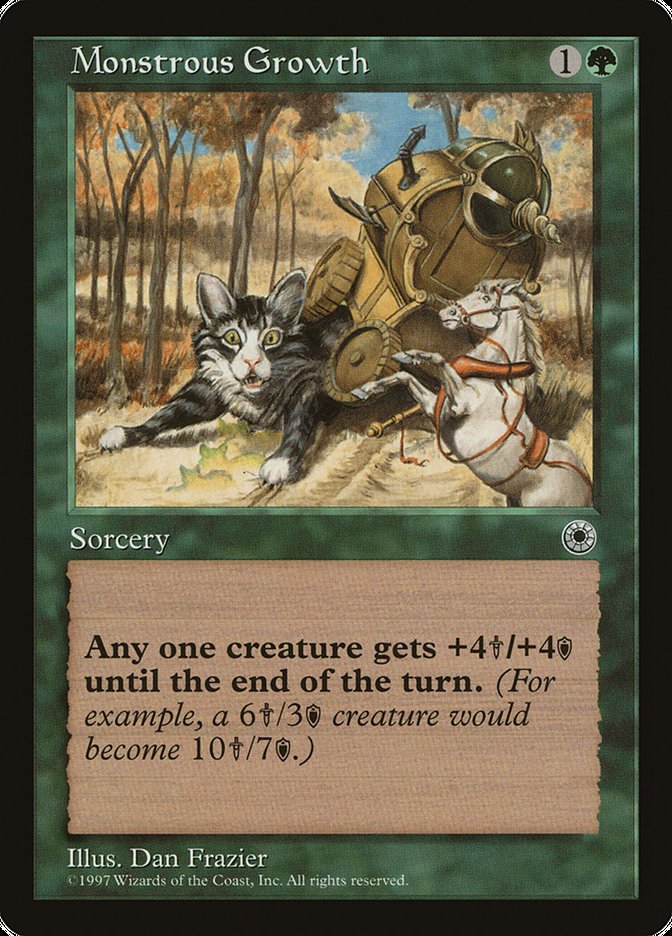 Monstrous Growth (No Flavor Text) [Portal] | Game Master's Emporium (The New GME)