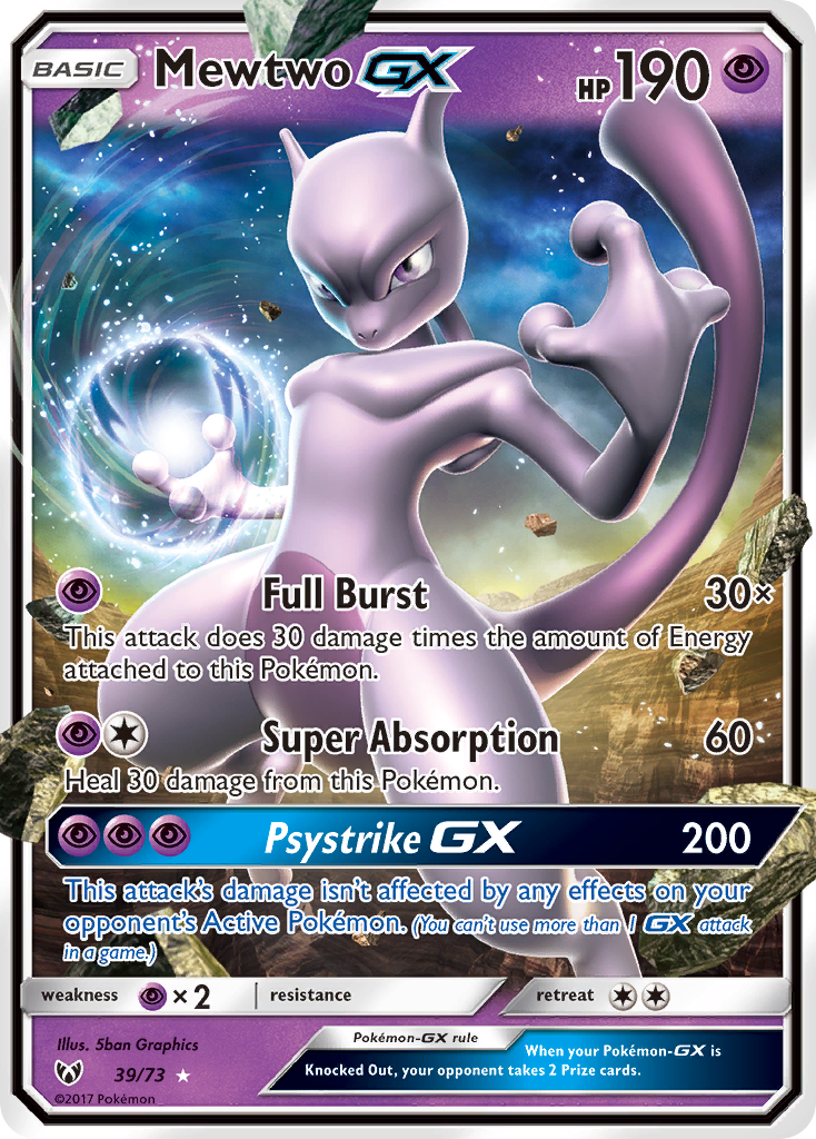 Mewtwo GX (39/73) [Sun & Moon: Shining Legends] | Game Master's Emporium (The New GME)