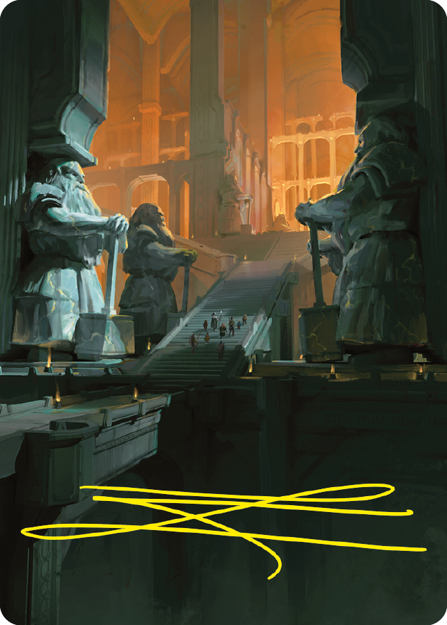 Mines of Moria Art Card (Gold-Stamped Signature) [The Lord of the Rings: Tales of Middle-earth Art Series] | Game Master's Emporium (The New GME)