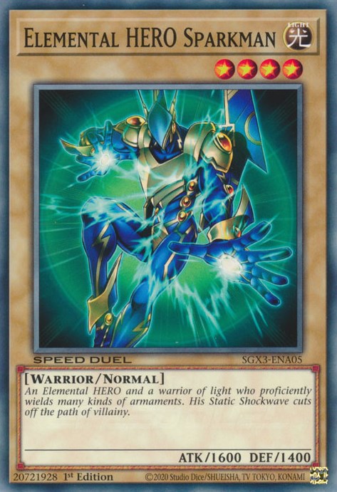 Elemental HERO Sparkman [SGX3-ENA05] Common | Game Master's Emporium (The New GME)