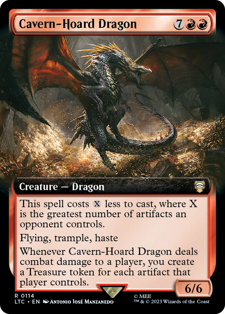 Cavern-Hoard Dragon (Extended Art) [The Lord of the Rings: Tales of Middle-Earth Commander] | Game Master's Emporium (The New GME)