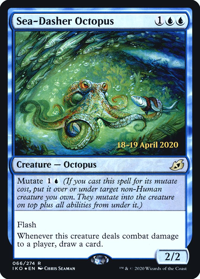 Sea-Dasher Octopus [Ikoria: Lair of Behemoths Prerelease Promos] | Game Master's Emporium (The New GME)