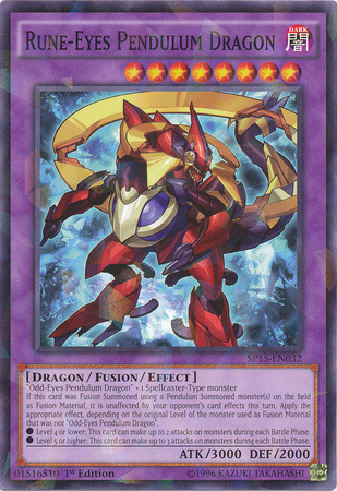 Rune-Eyes Pendulum Dragon [SP15-EN032] Shatterfoil Rare | Game Master's Emporium (The New GME)