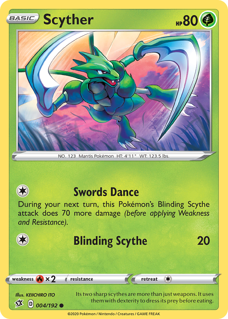 Scyther (004/192) [Sword & Shield: Rebel Clash] | Game Master's Emporium (The New GME)