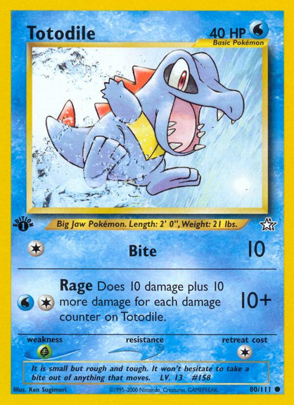 Totodile (80/111) [Neo Genesis 1st Edition] | Game Master's Emporium (The New GME)