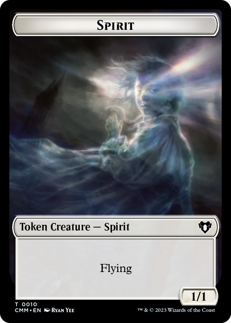 Spirit (0010) // Construct (0041) Double-Sided Token [Commander Masters Tokens] | Game Master's Emporium (The New GME)