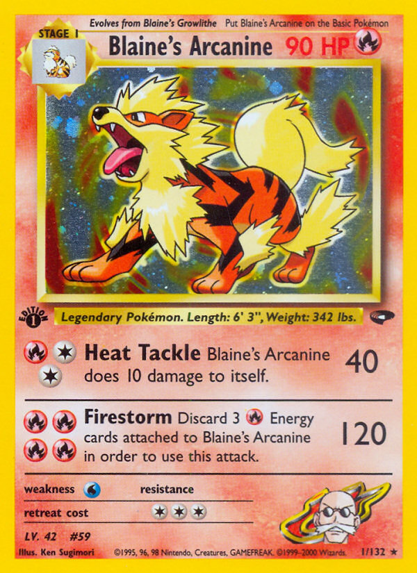 Blaine's Arcanine (1/132) [Gym Challenge 1st Edition] | Game Master's Emporium (The New GME)