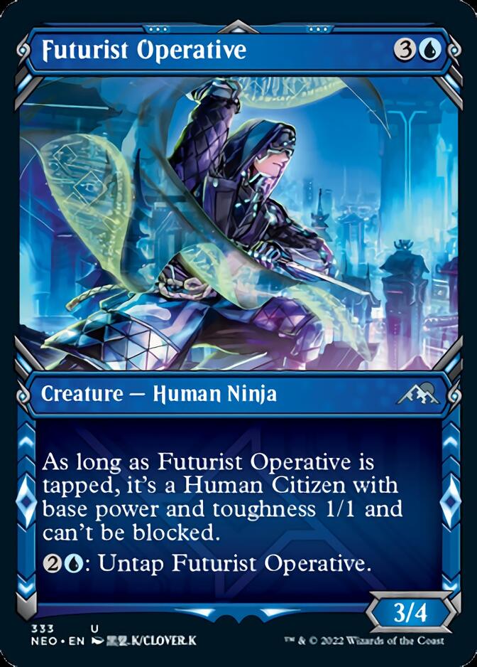 Futurist Operative (Showcase Ninja) [Kamigawa: Neon Dynasty] | Game Master's Emporium (The New GME)