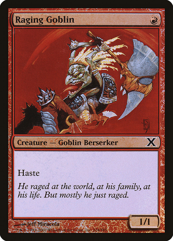 Raging Goblin (Premium Foil) [Tenth Edition] | Game Master's Emporium (The New GME)