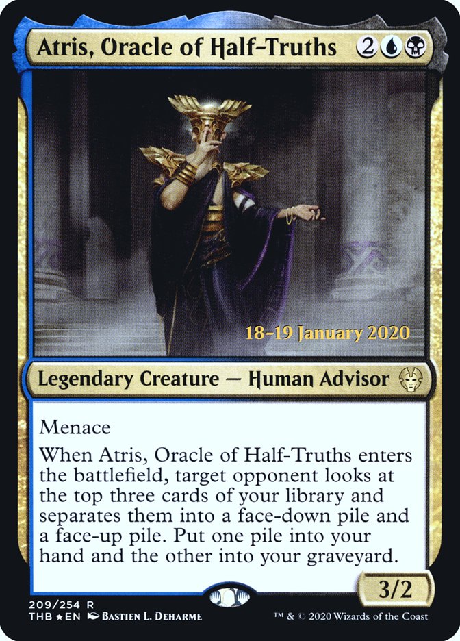 Atris, Oracle of Half-Truths [Theros Beyond Death Prerelease Promos] | Game Master's Emporium (The New GME)