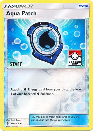 Aqua Patch (119/145) (League Promo Staff) [Sun & Moon: Guardians Rising] | Game Master's Emporium (The New GME)