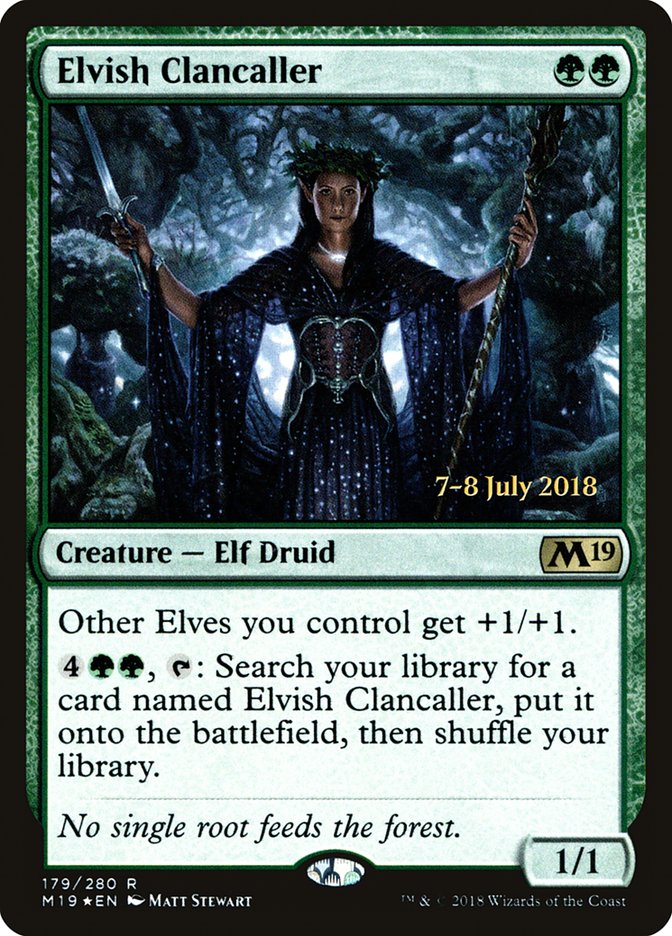 Elvish Clancaller [Core Set 2019 Prerelease Promos] | Game Master's Emporium (The New GME)