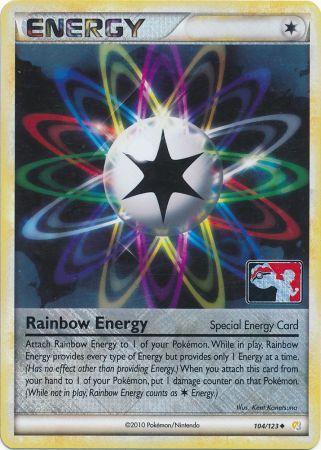 Rainbow Energy (104/123) (League Promo) [HeartGold & SoulSilver: Base Set] | Game Master's Emporium (The New GME)