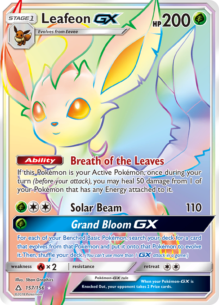 Leafeon GX (157/156) [Sun & Moon: Ultra Prism] | Game Master's Emporium (The New GME)